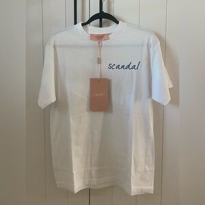 Italian White short sleeve tee scandalitaly.com